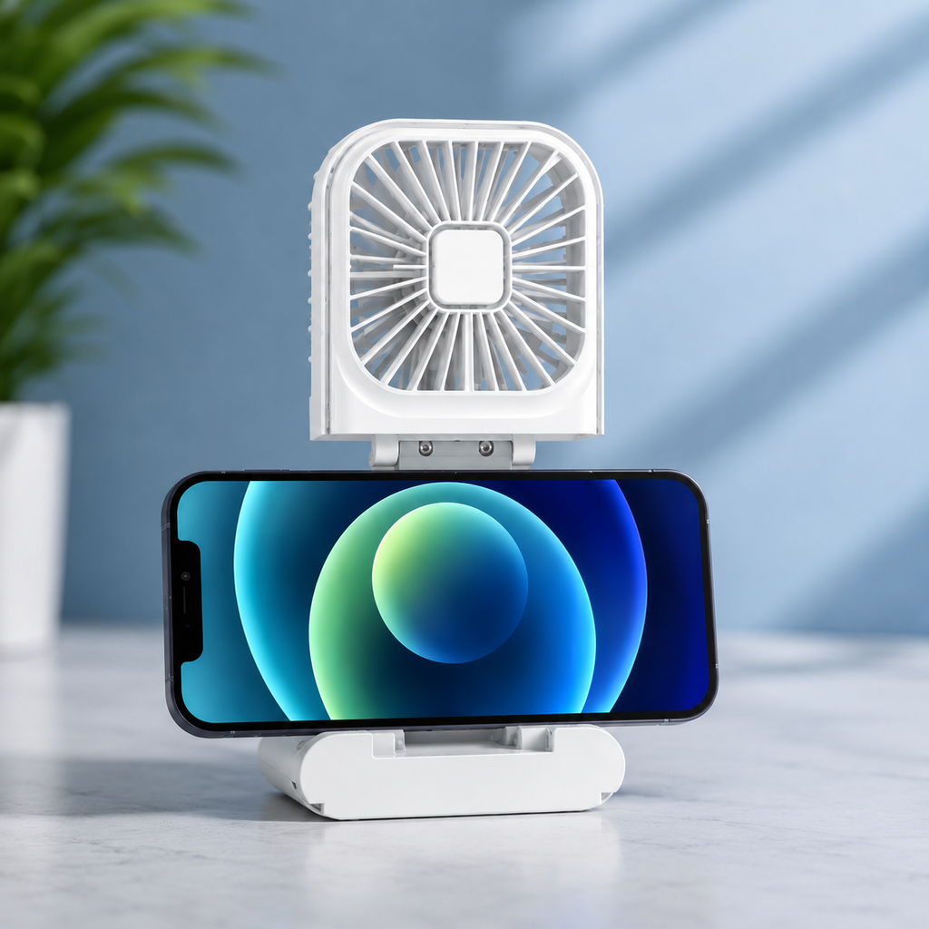 CoolBreeze Mini Portable Neck Fan – USB Rechargeable & Foldable Hands-Free Fan