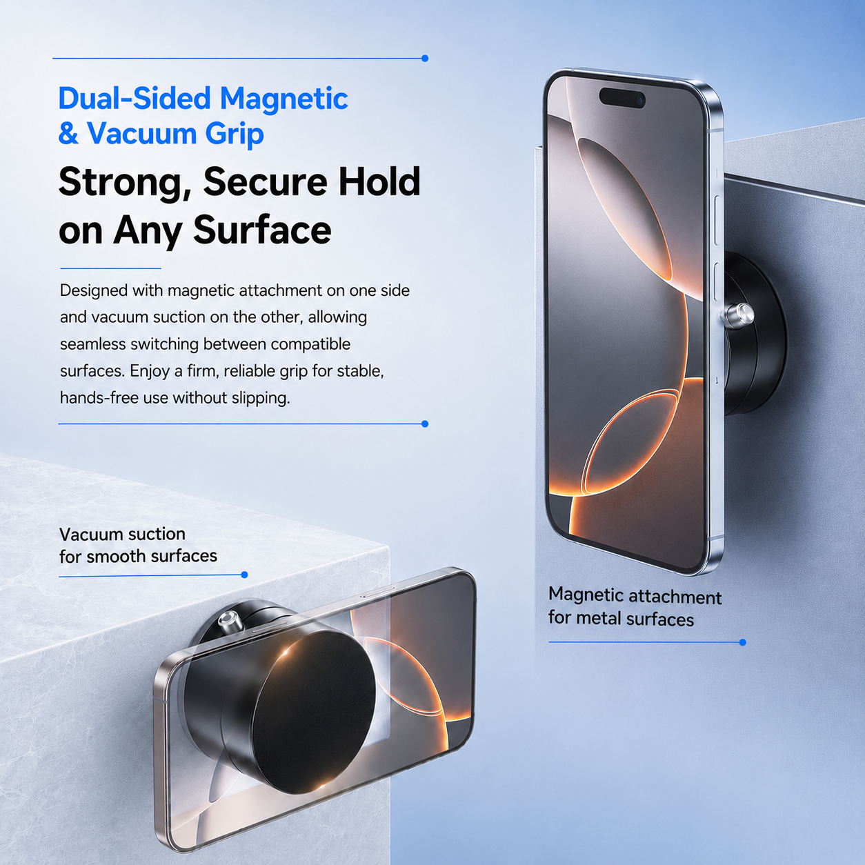 360° Vacuum Magnetic Phone Mount